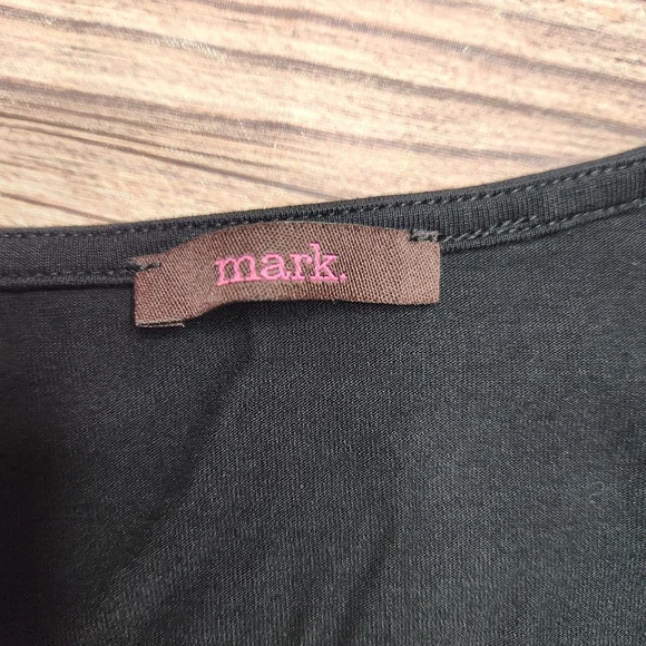 SOLD Mark Black Longsleeve Tie Back Blouse Top - Picture 6 of 7